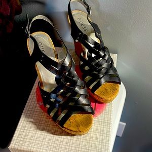 Guess Wedge Heel - Size 9 - Black
